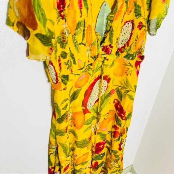 NWT Farm Rio Fruit Lovers Maxi Dress in Tropical Floral Print - Picture 6 of 7